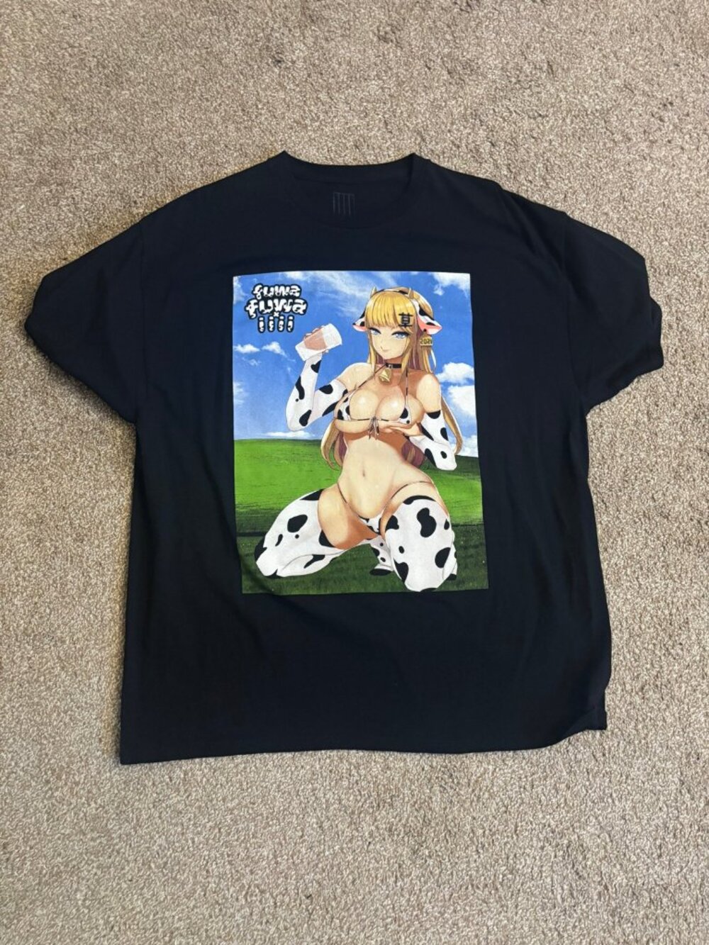 Gamer Supps Anime Cowgirl Graphic Tee XL Black